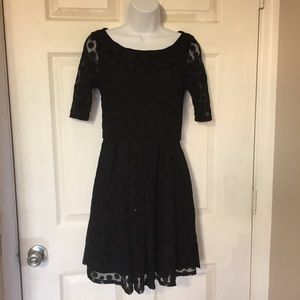 Lauren Conrad Black polka dot dress